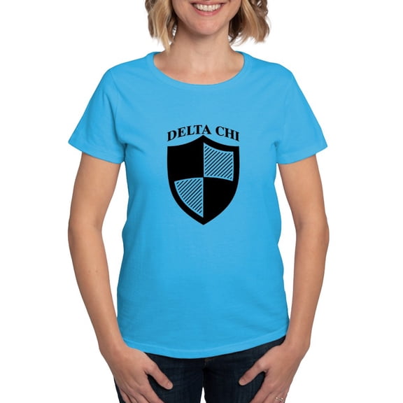 CafePress - Delta Chi Black Icon T Shirt - Women's Traditional Fit Dark T-Shirt