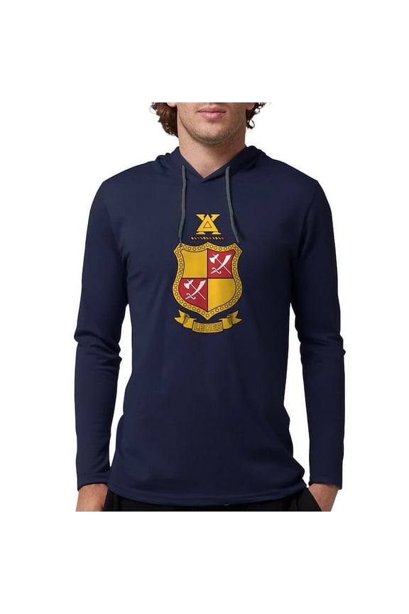 - Delta Chi Coat Of Arms Long Sleeve T Shirt - Mens Hooded Shirt