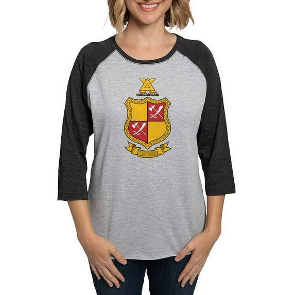 CafePress - Delta Chi Coat Of Arms Long Sleeve T Shirt - Womens Baseball Tee