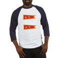 thumbnail image 1 of CafePress - Delta Chi Flag Baseball Jersey - Cotton Baseball Jersey, 3/4 Raglan Sleeve Shirt, 1 of 4