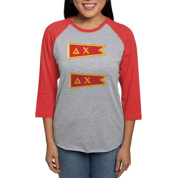CafePress - Delta Chi Flag Long Sleeve T Shirt - Womens Baseball Tee