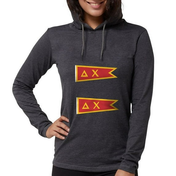CafePress - Delta Chi Flag Long Sleeve T Shirt - Womens Hooded Shirt