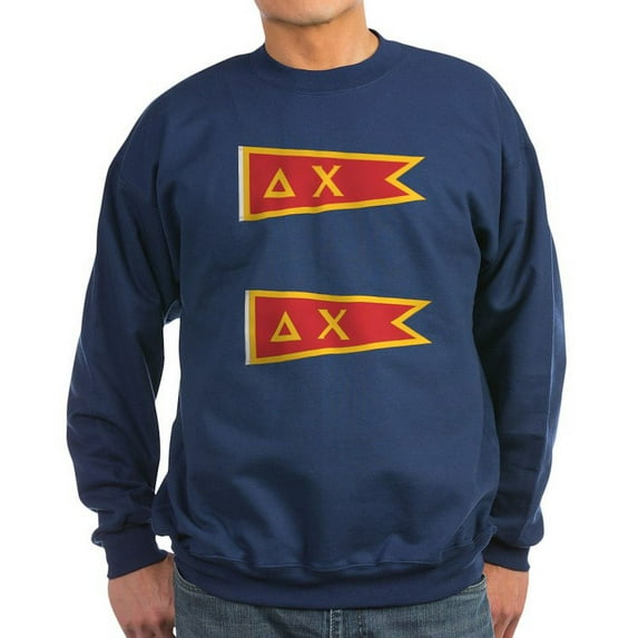 CafePress - Delta Chi Flag Sweatshirt - Classic Crew Neck Sweatshirt