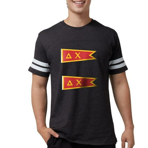 CafePress - Delta Chi Flag T Shirt - Mens Football Shirt
