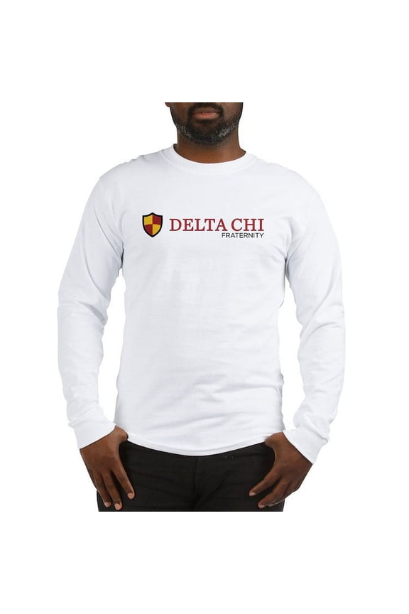 - Delta Chi Fraternity Full Color Logo Long Sleeve T Shirt - Unisex Cotton Long Sleeve T-Shirt