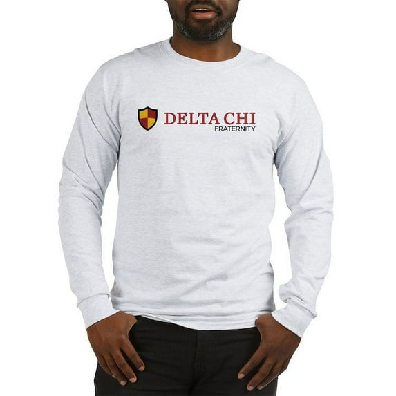 CafePress - Delta Chi Fraternity Full Color Logo Long Sleeve T Shirt - Unisex Cotton Long Sleeve T-Shirt