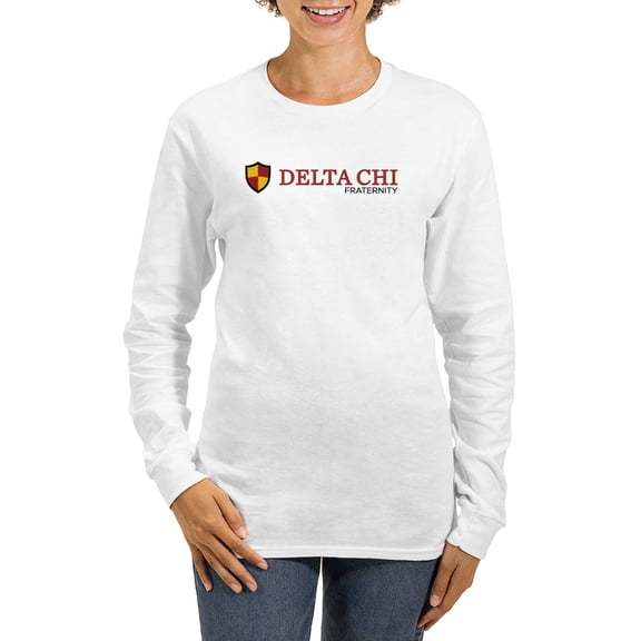 CafePress - Delta Chi Fraternity Full Color Logo Long Sleeve T Shirt - Women's Long Sleeve Graphic Casual T-Shirt