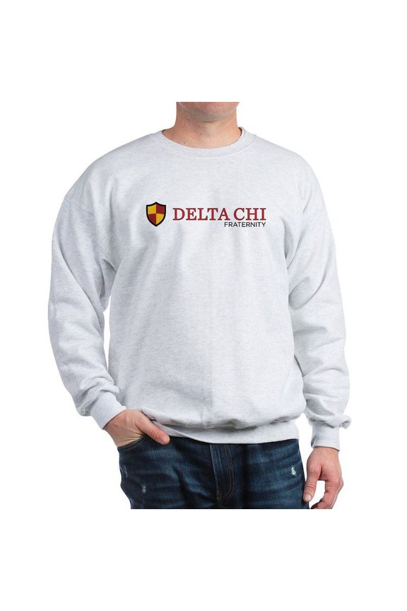- Delta Chi Fraternity Full Color Logo Sweatshirt - Crew Neck Sweatshirt