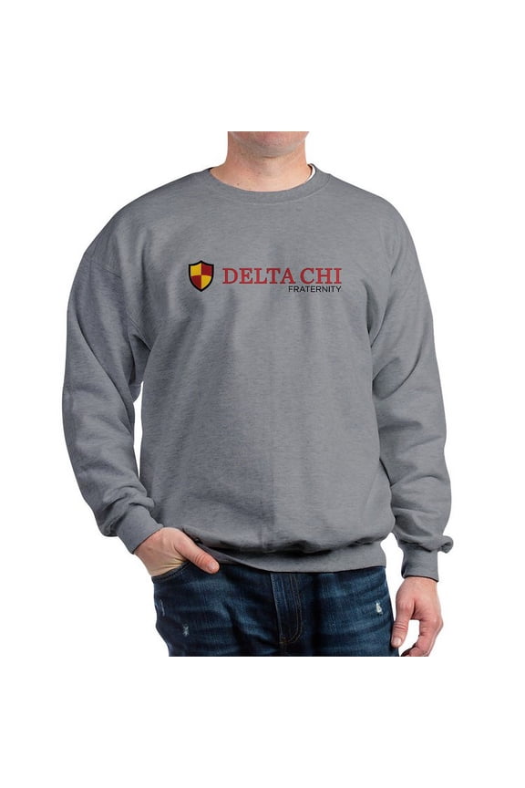 - Delta Chi Fraternity Full Color Logo Sweatshirt - Crew Neck Sweatshirt