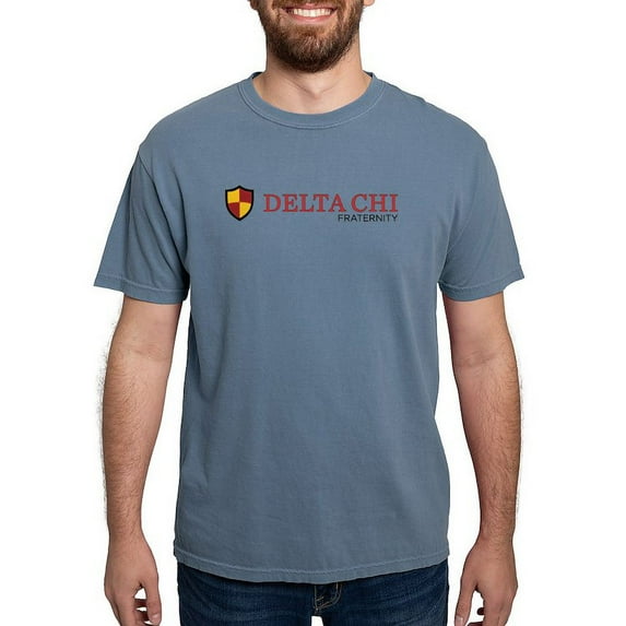 CafePress - Delta Chi Fraternity Full Color Logo T Shirt - Mens Comfort Colors Shirt