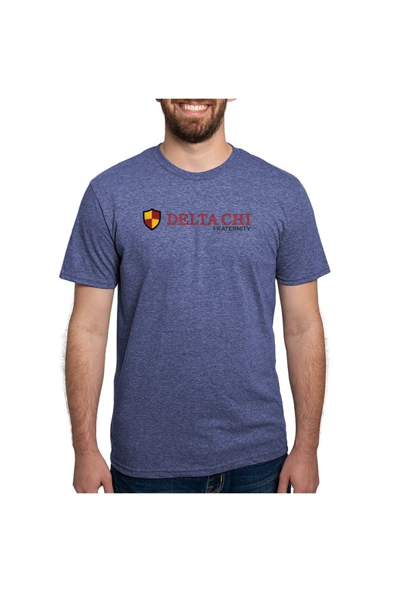 - Delta Chi Fraternity Full Color Logo T Shirt - Mens Tri-blend T-Shirt