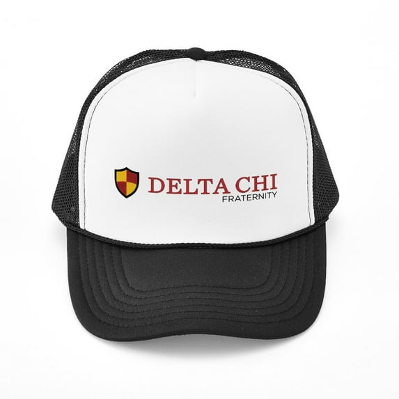 CafePress - Delta Chi Fraternity Full Color Logo - Adjustable Unisex Printed Trucker Hat with Mesh Back