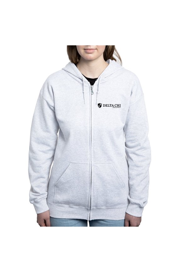 - Delta Chi Fraternity Logo Sweatshirt - Women's Zip Hoodie