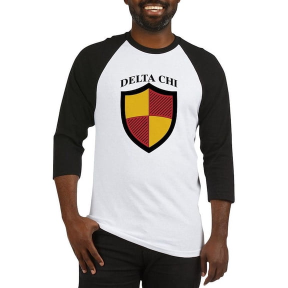 CafePress - Delta Chi Full Color Icon Baseball Jersey - Cotton Baseball Jersey, 3/4 Raglan Sleeve Shirt
