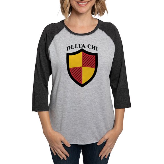 CafePress - Delta Chi Full Color Icon Long Sleeve T Shirt - Womens Baseball Tee