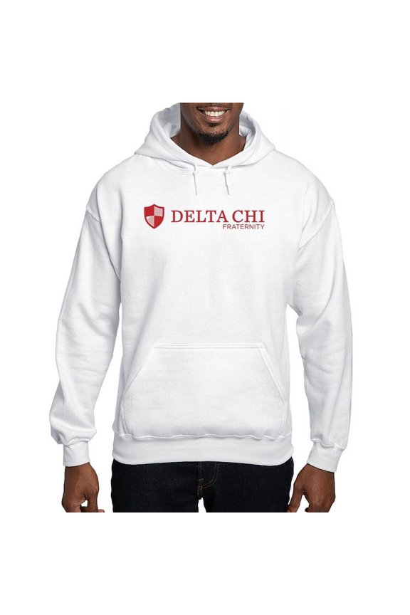 - Delta Chi Logo Red Sweatshirt - Pullover Hoodie, Hooded Sweatshirt