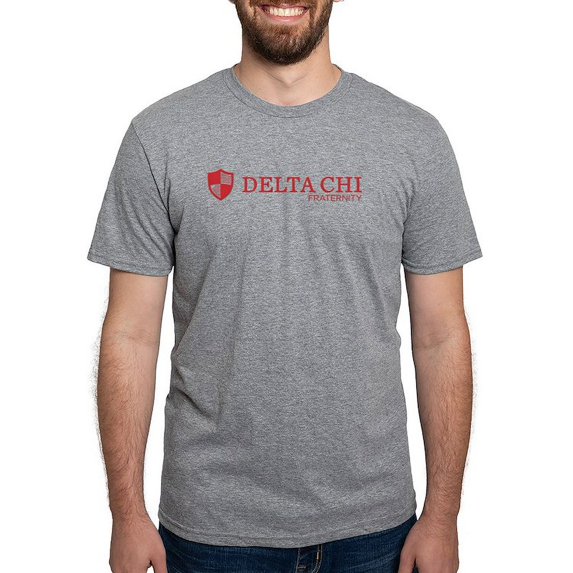 CafePress - Delta Chi Logo Red T Shirt - Mens Tri-blend T-Shirt