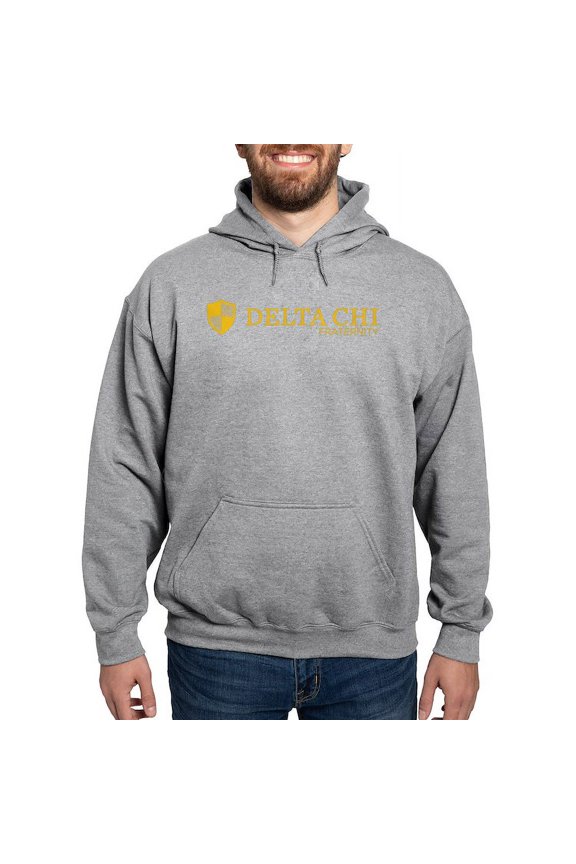 - Delta Chi Logo Yellow Sweatshirt - Pullover Hoodie, Hooded Sweatshirt