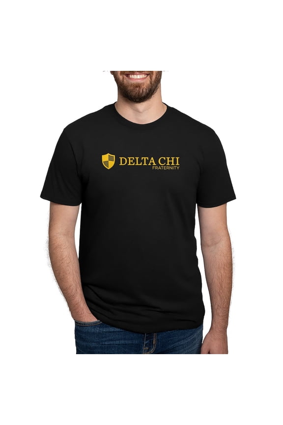 - Delta Chi Logo Yellow T Shirt - Mens Tri-blend T-Shirt