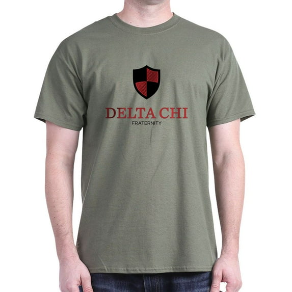 CafePress - Delta Chi Vertical Black And Red Logo T Shirt - Men's Classic Graphic Cotton T-Shirt