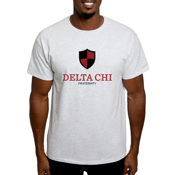 CafePress - Delta Chi Vertical Black And Red Logo T Shirt - Men's Classic Graphic T-Shirt
