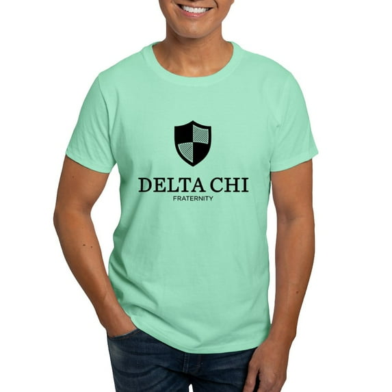 CafePress - Delta Chi Vertical Black Logo T Shirt - Men's Classic Graphic Cotton T-Shirt