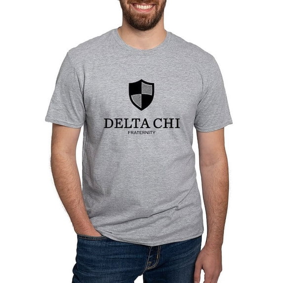 CafePress - Delta Chi Vertical Black Logo T Shirt - Fitted T-Shirt, Vintage Fit Soft Cotton Tee