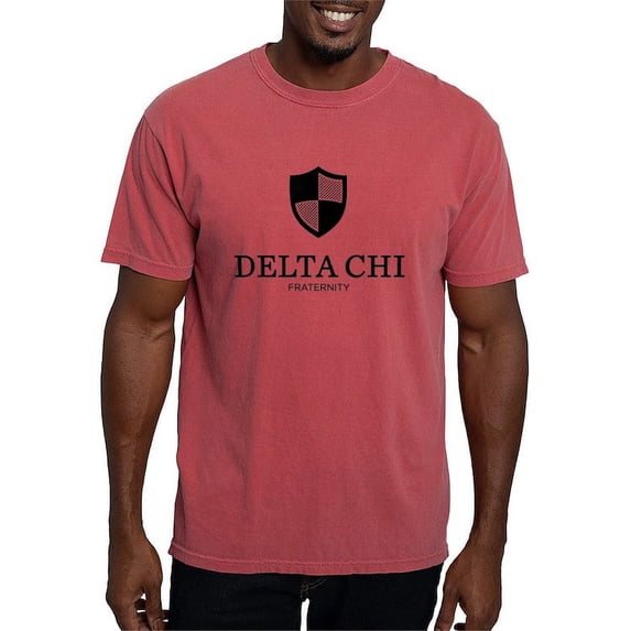 CafePress - Delta Chi Vertical Black Logo T Shirt - Mens Comfort Colors Shirt