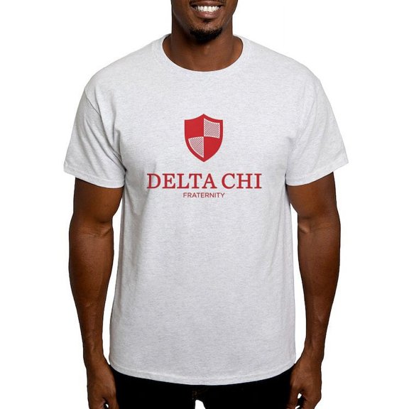 CafePress - Delta Chi Vertical Red Logo T Shirt - Men's Classic Graphic T-Shirt