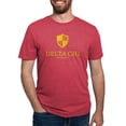 thumbnail image 1 of CafePress - Delta Chi Vertical Yellow Logo T Shirt - Mens Tri-blend T-Shirt, 1 of 4