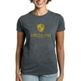 thumbnail image 1 of CafePress - Delta Chi Vertical Yellow Logo T Shirt - Women's Traditional Fit Dark T-Shirt, 1 of 4