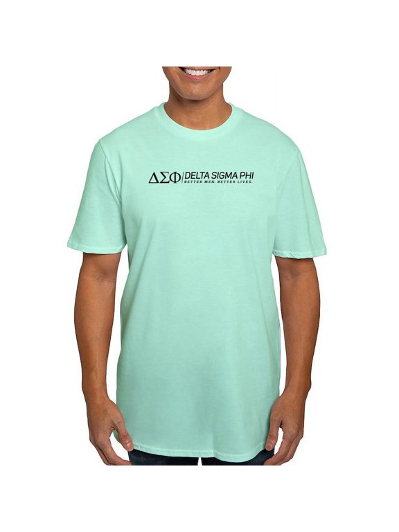 - Delta Sigma Phi Black Logo T Shirt - Men's Fitted T-Shirt