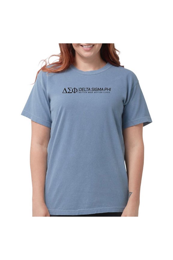 - Delta Sigma Phi Black Logo T Shirt - Womens Comfort ColorsĀ® Shirt
