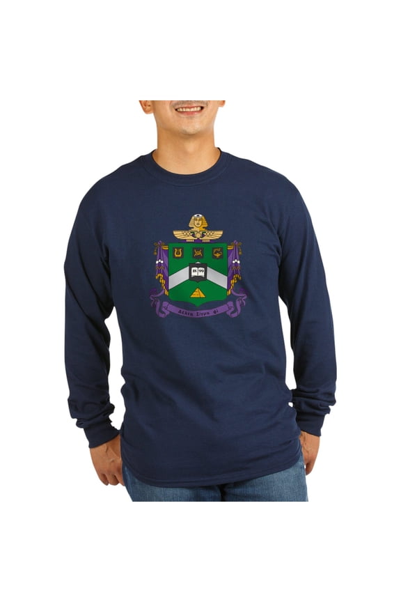 - Delta Sigma Phi Coat Of Arms Long Sleeve T Shirt - Long Sleeve Dark T-Shirt