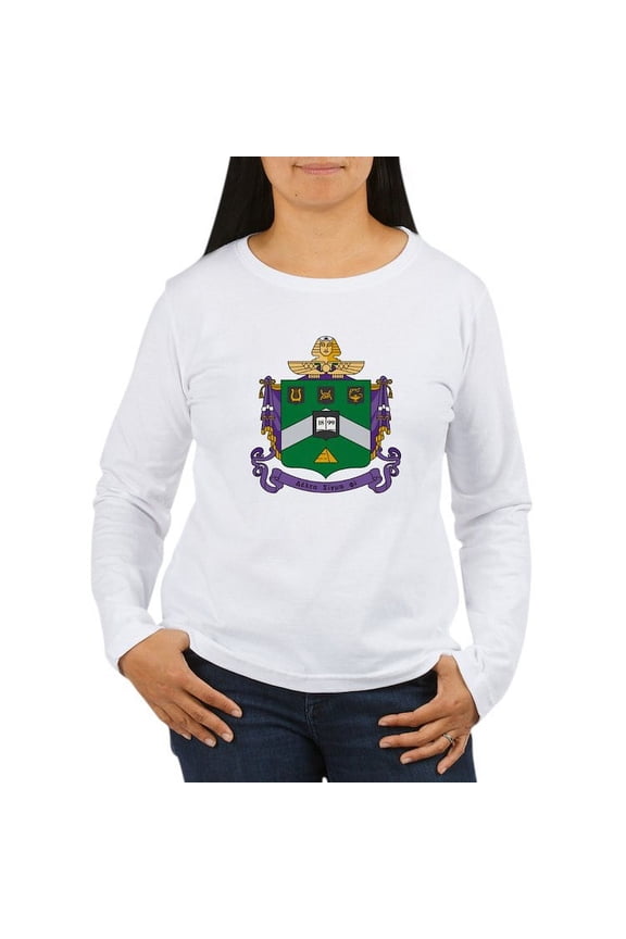 - Delta Sigma Phi Coat Of Arms Long Sleeve T Shirt - Women's Long Sleeve Graphic Casual T-Shirt