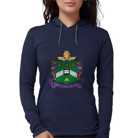 CafePress - Delta Sigma Phi Coat Of Arms Long Sleeve T Shirt - Womens Hooded Shirt
