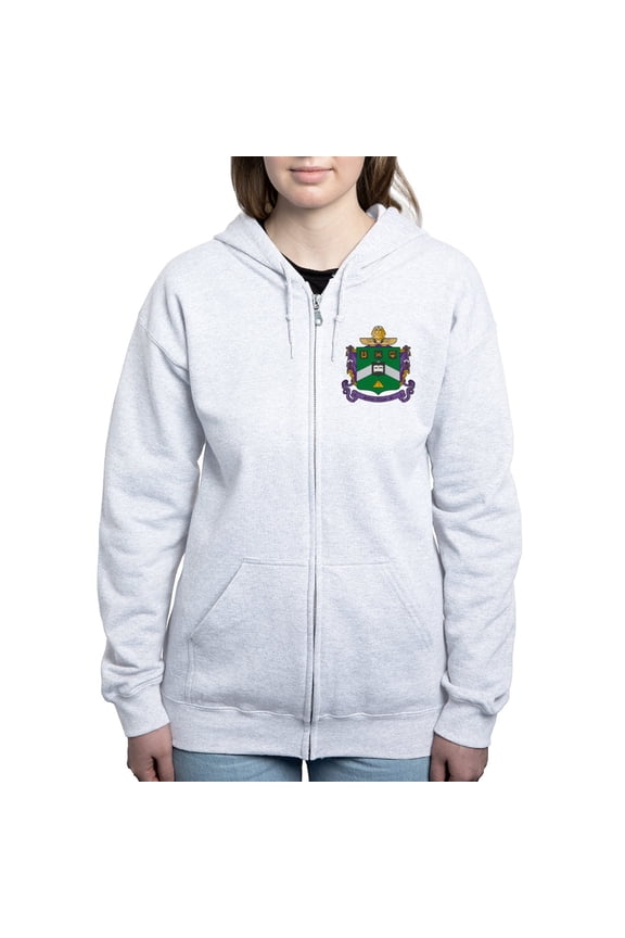 - Delta Sigma Phi Coat Of Arms Sweatshirt - Women's Zip Hoodie