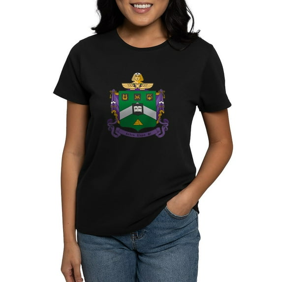 CafePress - Delta Sigma Phi Coat Of Arms T Shirt - Women's Traditional Fit Dark T-Shirt