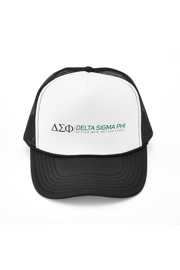- Delta Sigma Phi Color Logo - Adjustable Unisex Printed Trucker Hat with Mesh Back