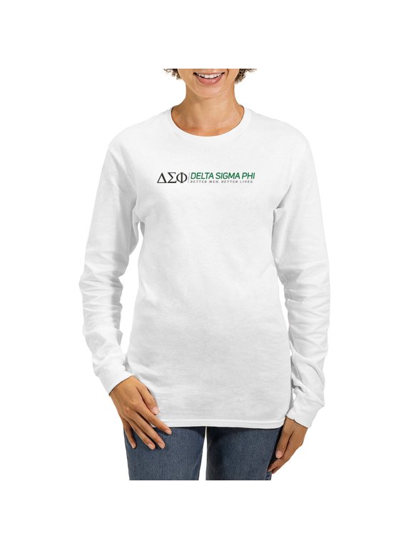 - Delta Sigma Phi Color Logo Long Sleeve T Shirt - Women's Long Sleeve Graphic Casual T-Shirt