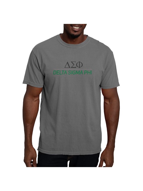 - Delta Sigma Phi Color Stacked Logo T Shirt - Mens Comfort Colors Shirt