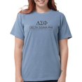 thumbnail image 1 of CafePress - Delta Sigma Phi Grayscale Stacked Logo T Shirt - Womens Comfort Colors® Shirt, 1 of 4