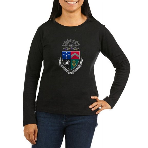 CafePress - Delta Tau Delta Coat Of Arms Long Sleeve T Shirt - Women's Long Sleeve Graphic Tee Casual Fit