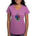 thumbnail image 1 of CafePress - Delta Tau Delta Coat Of Arms T Shirt - Women's V-Neck Dark T-Shirt, 1 of 4