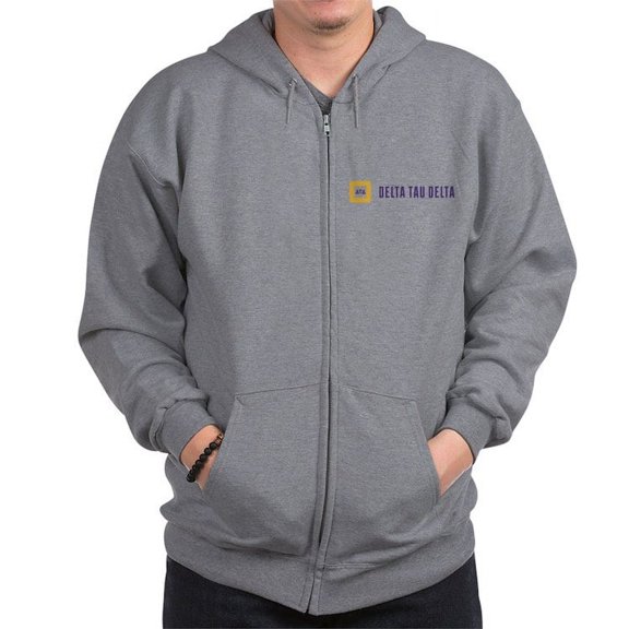 CafePress - Delta Tau Delta Full Color Signature Sweatshirt - Zip Hoodie, Classic Hooded Sweatshirt with Metal Zipper