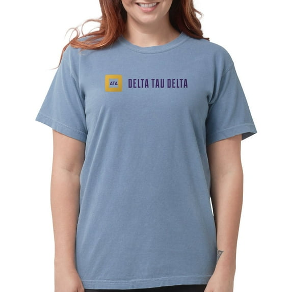 CafePress - Delta Tau Delta Full Color Signature T Shirt - Womens Comfort Colors® Shirt