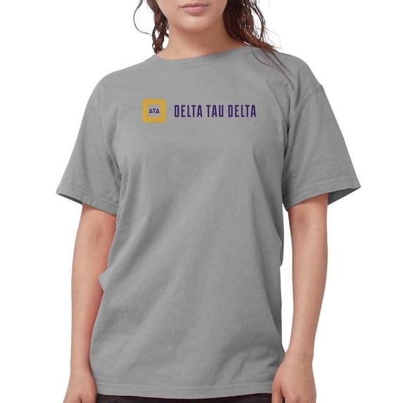 CafePress - Delta Tau Delta Full Color Signature T Shirt - Womens Comfort Colors® Shirt
