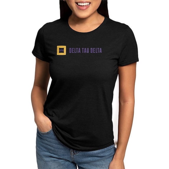 CafePress - Delta Tau Delta Full Color Signature T Shirt - Womens Tri-blend T-Shirt