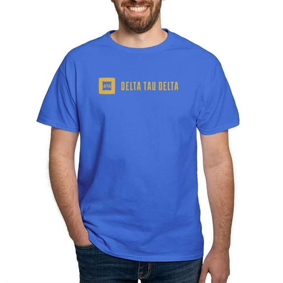 CafePress - Delta Tau Delta Gold Signature T Shirt - Men's Classic Graphic Cotton T-Shirt