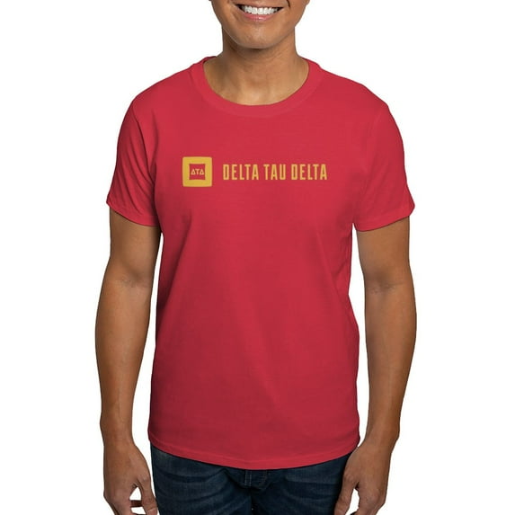 CafePress - Delta Tau Delta Gold Signature T Shirt - Men's Classic Graphic Cotton T-Shirt